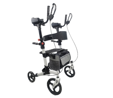 AR-029 Podpórka rehabilitacyjna 4-kołowa aluminiowa z podparciem łokci. SUPPORT PLUS
