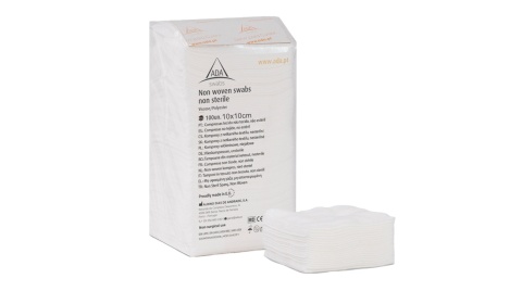 Kompresy z włokniny (non-woven swabs) niejałowe 10x10 cm (100 sztuk opakowanie)
