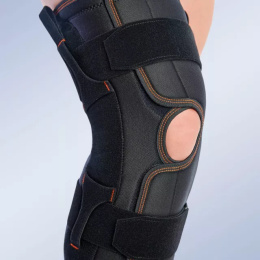Otwarta orteza kolana z szyną policentryczną i regulacją kąta zgięcia 6104-A (beżowa) / 7104-A (czarna)